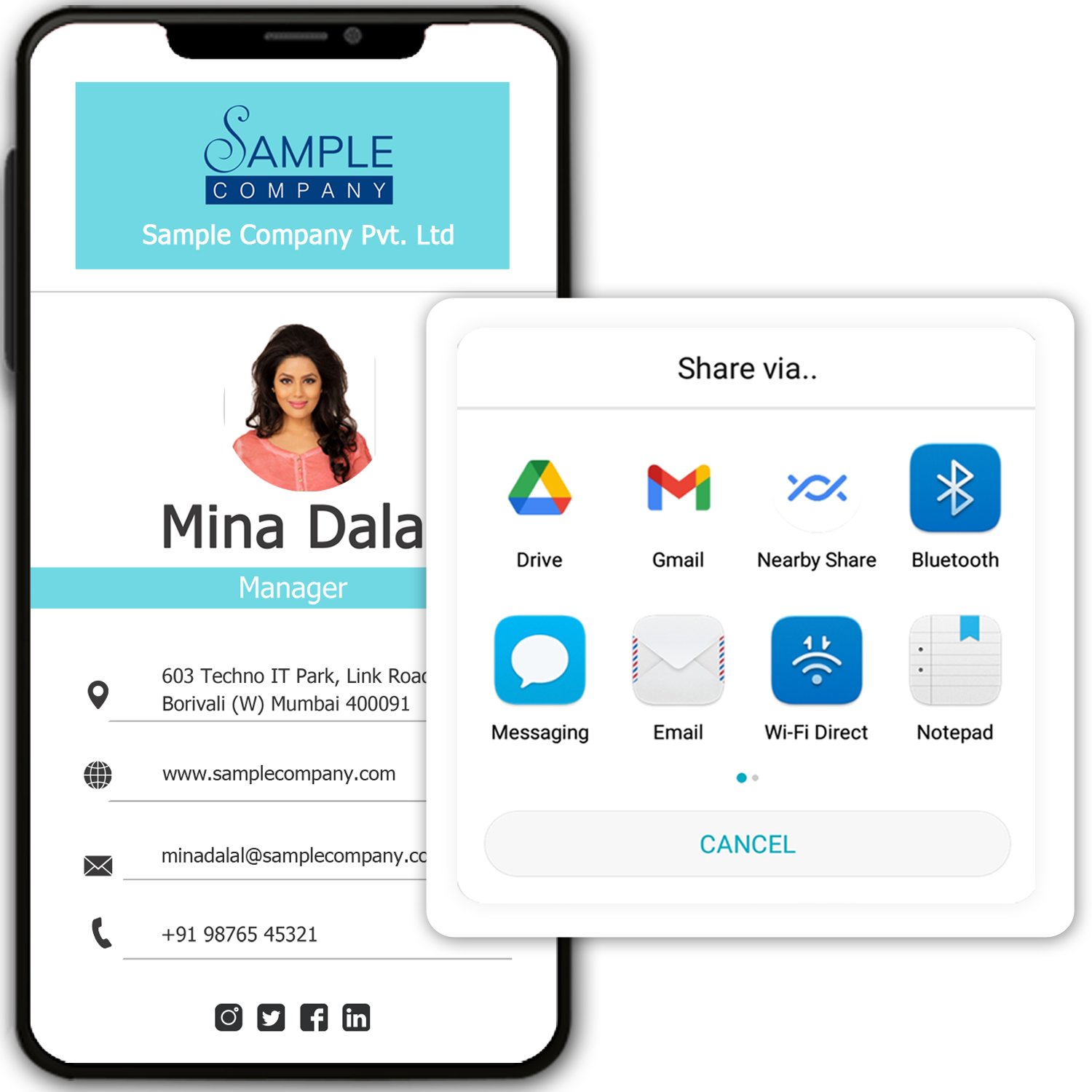 Digital Business Card By VistaShopee App